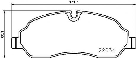 Гальмівні колодки дискові Ford Transit BREMBO p24 171