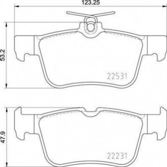 Комплект тормозных колодок из 4 шт. дисков Ford Mondeo, Kuga, S-Max, Galaxy BREMBO p24175