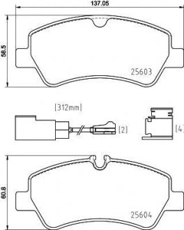 Гальмівні колодки дискові Ford Transit BREMBO p24 187