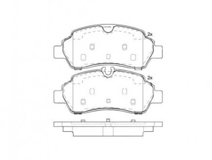 Купити Гальмівні колодки дискові Ford Transit BREMBO p24209 (фото1) підбір по VIN коду, ціна 2233 грн.