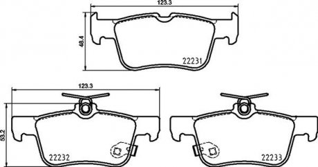 Купити Гальмівні колодки дискові Ford Mondeo, Kuga, S-Max, Galaxy, Focus BREMBO p24 217 (фото1) підбір по VIN коду, ціна 1587 грн.