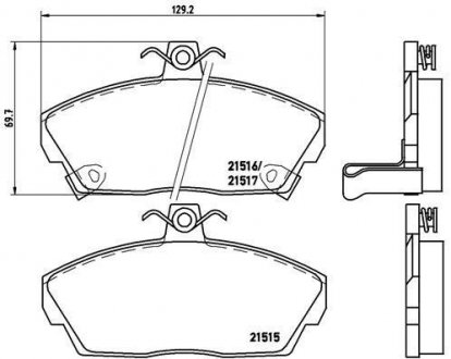 Тормозные колодки дисковые BREMBO p28 020