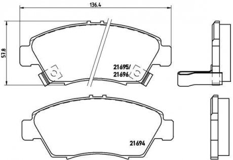 Тормозные колодки дисковые BREMBO p28 023