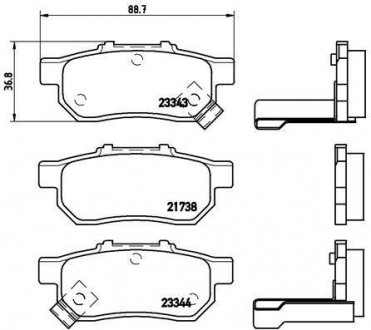 Тормозные колодки дисковые BREMBO p28 025