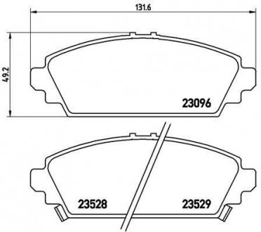 Тормозные колодки дисковые Honda Accord, Civic BREMBO p28 031