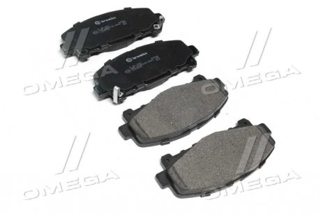 Купить Комплект тормозных колодок из 4 шт. дисков Honda Accord BREMBO p28043 (фото1) подбор по VIN коду, цена 2312 грн.