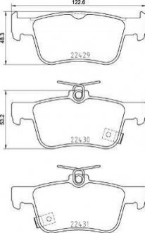 Тормозные колодки дисковые Honda Civic BREMBO p28 089