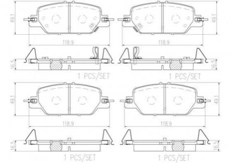 Гальмівні колодки дискові BREMBO p28 097