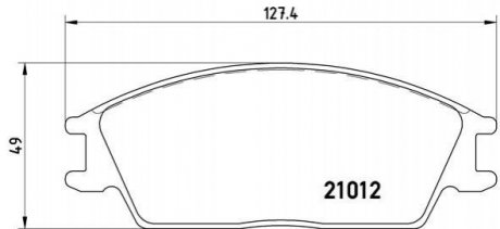 Купити Гальмівні колодки дискові Honda Accord, Hyundai Pony, Getz BREMBO p30001 (фото1) підбір по VIN коду, ціна 958 грн.