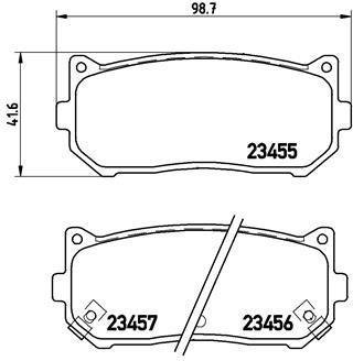 Купити ГАЛЬМІВНІ КОЛОДКИ ДИСКОВІ KIA Clarus, Shuma, Carens, Cerato BREMBO p30 008 (фото1) підбір по VIN коду, ціна 989 грн.