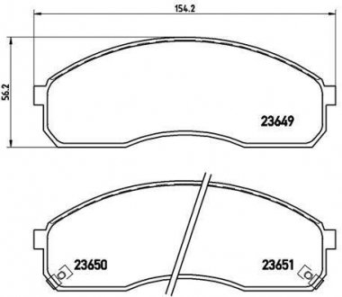 Тормозные колодки дисковые KIA Carnival BREMBO p30 012