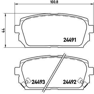 Колодки тормозные дисковые (комплект 4 шт.)) KIA Carens, Hyundai I10 BREMBO p30040