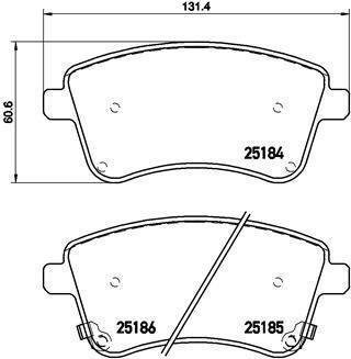 Тормозные колодки дисковые BREMBO p30 064