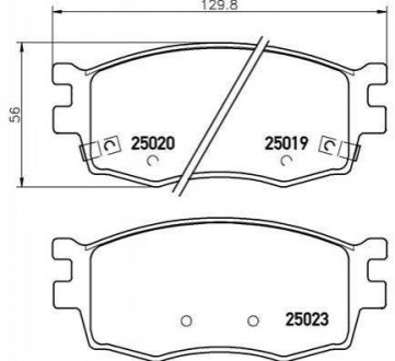 Купить Тормозные колодки дисковые Hyundai I20 BREMBO p30 069 (фото1) подбор по VIN коду, цена 1376 грн.