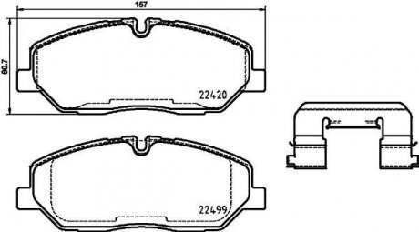 Тормозные колодки дисковые Hyundai H-350 BREMBO p30 084