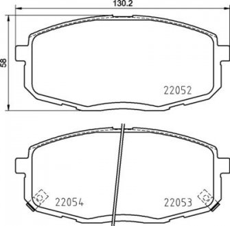 Тормозные колодки дисковые KIA Ceed, Pro Ceed, Hyundai I30, KIA Carens, Cerato, Hyundai Creta BREMBO p30 099