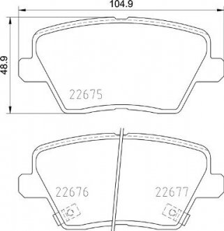 Купить Тормозные колодки дисковые BREMBO p30 109 (фото1) подбор по VIN коду, цена 2378 грн.