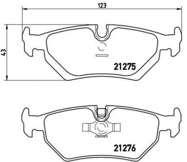 Тормозные колодки дисковые BREMBO p36 008