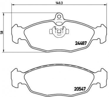 Тормозные колодки дисковые Jaguar XK, XJ BREMBO p36 017