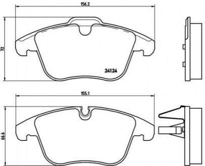 Гальмівні колодки дискові BREMBO p36022