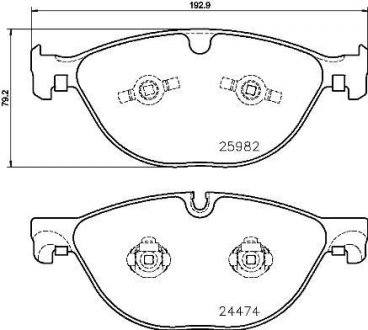 Купить Тормозные колодки дисковые BREMBO p36 029 (фото1) подбор по VIN коду, цена 7145 грн.