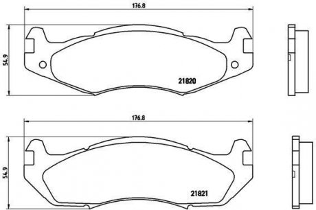 Гальмівні колодки дискові BREMBO p37 001