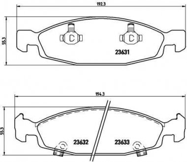 Гальмівні колодки дискові BREMBO p37005