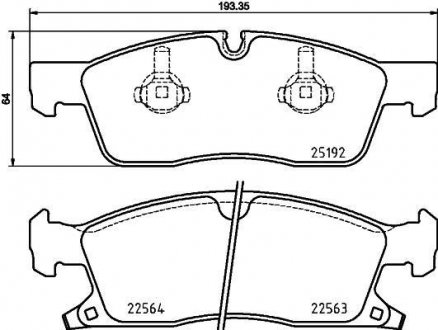 ГАЛЬМІВНІ КОЛОДКИ ДИСКОВІ Jeep Grand Cherokee BREMBO p37 022