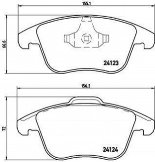 Тормозные колодки дисковые BREMBO p44 020