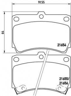 Купити Гальмівні колодки дискові Mazda 323, KIA Rio BREMBO p49 016 (фото1) підбір по VIN коду, ціна 1256 грн.