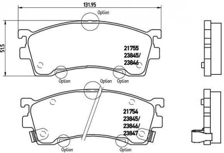 Купити Гальмівні колодки дискові Mazda 626, Xedos 6, 323 BREMBO p49 023 (фото1) підбір по VIN коду, ціна 1447 грн.
