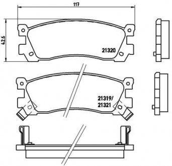 Купить Тормозные колодки дисковые Mazda 929, Xedos 9 BREMBO p49 025 (фото1) подбор по VIN коду, цена 1389 грн.