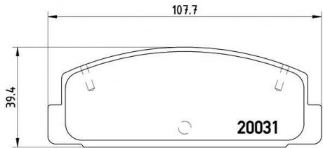 Купити Гальмівні колодки дискові Mazda 323 BREMBO p49 037 (фото1) підбір по VIN коду, ціна 1379 грн.