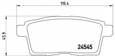 Купить Комплект тормозных колодок из 4 шт. дисков Mazda CX-7, CX-9 BREMBO p49041 (фото1) подбор по VIN коду, цена 1630 грн.