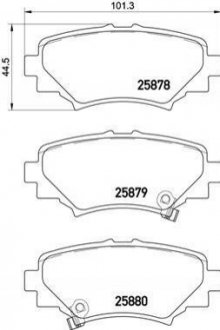 Купити Гальмівні колодки дискові Mazda 3 BREMBO p49 049 (фото1) підбір по VIN коду, ціна 1423 грн.