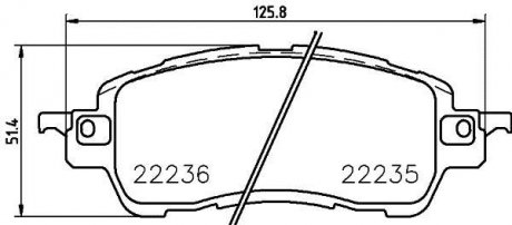 Купити ГАЛЬМІВНІ КОЛОДКИ ДИСКОВІ Mazda 2 BREMBO p49 055 (фото1) підбір по VIN коду, ціна 2041 грн.