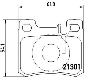 Купити ГАЛЬМІВНІ КОЛОДКИ ДИСКОВІ Mercedes W124, C124, C207, C238, W202 BREMBO p50 012 (фото1) підбір по VIN коду, ціна 931 грн.