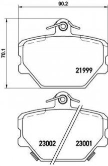 Комплект тормозных колодок из 4 шт. дисков BREMBO p50038