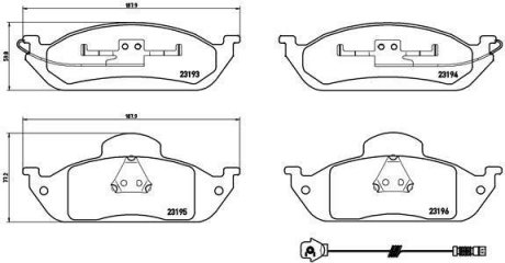 Купить Тормозные колодки дисковые Mercedes M-Class BREMBO p50 039 (фото1) подбор по VIN коду, цена 2824 грн.