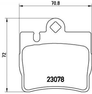 Комплект тормозных колодок из 4 шт. дисков BREMBO p50042