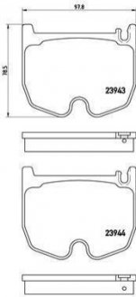 Гальмівні колодки дискові Mercedes W211, W220, C215, S211, CLS-Class, W221 BREMBO p50 062