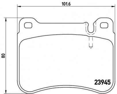 Купити Гальмівні колодки дискові Mercedes W203, S203, CLK-Class BREMBO p50 073 (фото1) підбір по VIN коду, ціна 2095 грн.