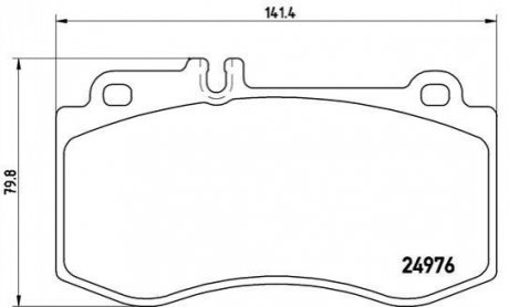 Комплект тормозных колодок из 4 шт. дисков Mercedes CLS-Class, W212, S212 BREMBO p50087