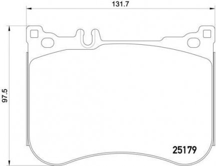Тормозные колодки дисковые Mercedes W222, C217 BREMBO p50 095