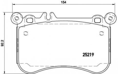 Комплект тормозных колодок из 4 шт. дисков Mercedes CLS-Class, C216, W221, W212, S212 BREMBO p50097