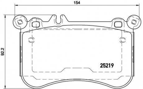 Комплект тормозных колодок из 4 шт. дисков Mercedes CLS-Class, W212, S212 BREMBO p50098