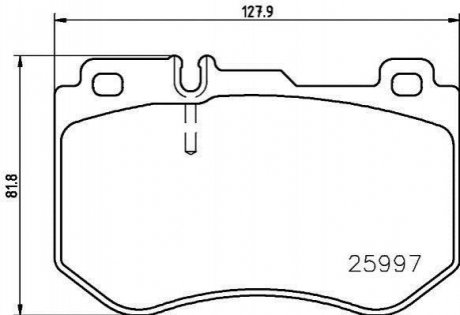 Тормозные колодки дисковые Mercedes W205, S205, C205 BREMBO p50 123
