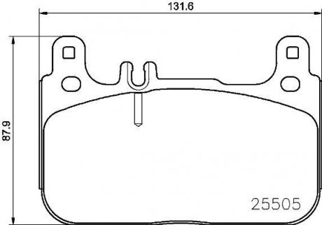 Купить Тормозные колодки дисковые Mercedes W222 BREMBO p50 128 (фото1) подбор по VIN коду, цена 1257 грн.