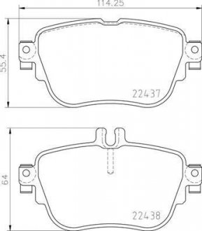 ГАЛЬМІВНІ КОЛОДКИ ДИСКОВІ Mercedes W213, S213, C124, C207, C238, A124, A207, A238 BREMBO p50 136