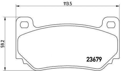 Купить Тормозные колодки дисковые BREMBO p52 018 (фото1) подбор по VIN коду, цена 1448 грн.